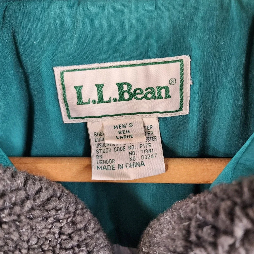 Vintage‎ L.L. Bean Sherpa Collar Primaloft Field Jacket Outdoor Utility Parka L
